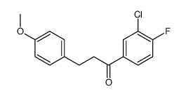 3'-CHLORO-4'-FLUORO-3-(4-METHOXYPHENYL)PROPIOPHENONE结构式