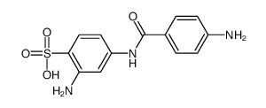 2-amino-4-[(4-aminobenzoyl)amino]benzenesulfonic acid Structure