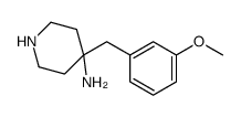 4-[(3-methoxyphenyl)methyl]piperidin-4-amine结构式