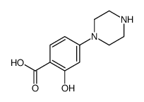 2-羟基-4-(1-哌嗪)苯甲酸结构式