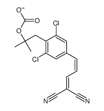 [1-[2,6-dichloro-4-(4,4-dicyanobuta-1,3-dienyl)phenyl]-2-methylpropan-2-yl] carbonate Structure