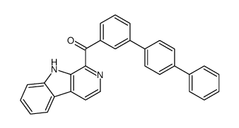 [3-(4-phenylphenyl)phenyl]-(9H-pyrido[3,4-b]indol-1-yl)methanone结构式