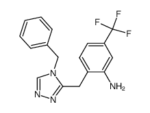 [2-{[4-(phenylmethyl)-4H-1,2,4-triazol-3-yl]methyl}-5-(trifluoromethyl)phenyl]amine Structure