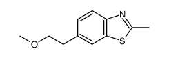 Benzothiazole, 6-(2-methoxyethyl)-2-methyl- (7CI) structure