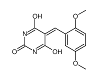 5-(2,5-dimethoxybenzylidene)pyrimidine-2,4,6(1H,3H,5H)-trione structure