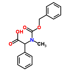 Benzeneacetic acid, α-[methyl[(phenylmethoxy)carbonyl]amino]- Structure