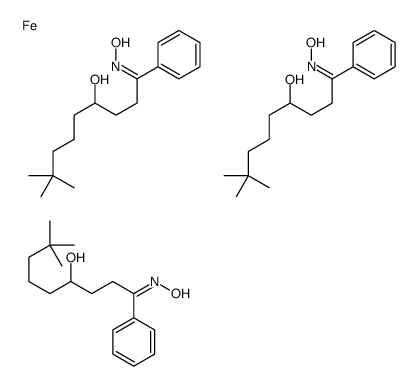 tris[2-hydroxy-5-tert-nonylacetophenone oximato]iron结构式