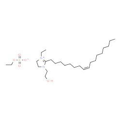 (Z)-1-ethyl-2-(8-heptadecenyl)-4,5-dihydro-3-(2-hydroxyethyl)-1H-imidazolium ethyl sulphate Structure