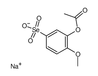 3-Acetoxy-4-methoxybenzeneselenonic acid sodium salt Structure