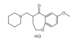 1-Benzoxepin-5(2H)-one, 3,4-dihydro-7-methoxy-4-(1-piperidinylmethyl)-, hydrochloride Structure