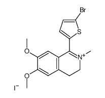 1-(5-bromothiophen-2-yl)-6,7-dimethoxy-2-methyl-3,4-dihydroisoquinolin-2-ium iodide结构式