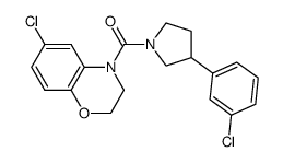 (6-Chloro-2,3-dihydrobenzo[1,4]oxazin-4-yl)[3-(3-chlorophenyl)pyrrolidin-1-yl]methanone Structure