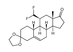 11β-difluoromethylestr-5-ene 3,17-dione 3-ethylene glycol ketal Structure