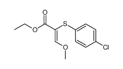 α-Methoxymethylen-α-<4-chlor-phenylmercapto>-essigsaeure-aethylester结构式