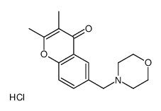 2,3-dimethyl-6-(morpholin-4-ium-4-ylmethyl)chromen-4-one,chloride结构式