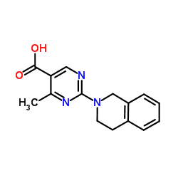 2-(3,4-Dihydro-2(1H)-isoquinolinyl)-4-methyl-5-pyrimidinecarboxylic acid结构式