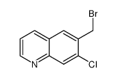 6-(bromomethyl)-7-chloroquinoline Structure