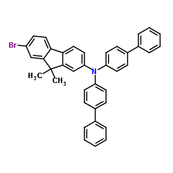 N,N-di([1,1'-biphenyl]-4-yl)-7-bromo-9,9-dimethyl-9H-fluoren-2-amine Structure