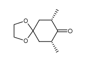 (+/-)-(7R,9S)-7,9-dimethyl-1,4-dioxaspiro[4.5]decan-8-one结构式