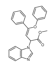2-(1-benzimidazolyl)-4-phenoxy-4-phenyl-3-butenoate结构式