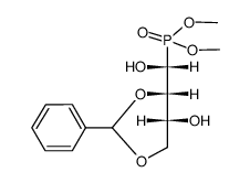 (1R)-2,4-O-benzylidene-1-C-(dimethoxyphosphinyl)-D-threitol Structure