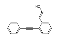 2-phenylethynylbenzaldehyde oxime Structure