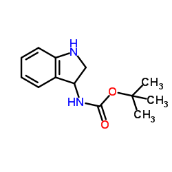 2-Methyl-2-propanyl 2,3-dihydro-1H-indol-3-ylcarbamate结构式