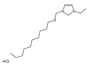1-(decylsulfanylmethyl)-3-ethyl-1,2-dihydroimidazol-1-ium,chloride Structure
