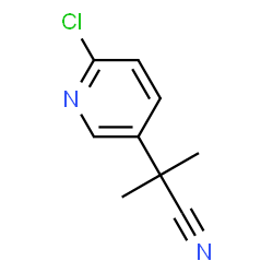 2-(6-氯吡啶-3-基)-2-甲基丙腈结构式