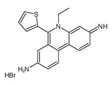 5-ethyl-6-thiophen-2-ylphenanthridin-5-ium-3,8-diamine,bromide结构式