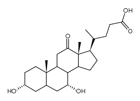 3α,7α-Dihydroxy-12-oxo-cholansaeure Structure