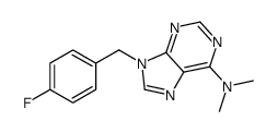 9-[(4-fluorophenyl)methyl]-N,N-dimethylpurin-6-amine结构式