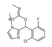 [(2-chloro-6-fluorophenyl)-(1-methylimidazol-2-yl)methyl] N-methylcarbamate结构式
