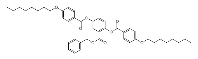 benzyl 2,5-bis[(4-octoxybenzoyl)oxy]benzoate结构式