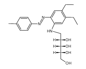 1-(4,5-diethyl-2-p-tolylazo-anilino)-D-1-deoxy-ribitol结构式