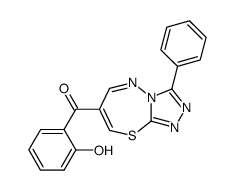 7-(2'-hydroxybenzoyl)-3-phenyl-1,2,4-triazolo<3,4-b><1,3,4>thiadiazepine Structure