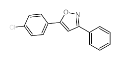 Isoxazole,5-(4-chlorophenyl)-3-phenyl- Structure