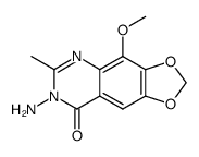 1,3-Dioxolo[4,5-g]quinazolin-8(7H)-one,7-amino-4-methoxy-6-methyl-结构式