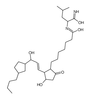 16,18-ethano-20-ethyl-6-oxoprostaglandin E1 leucinamide structure