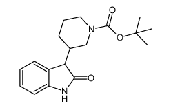 tert-butyl 3-(2-oxoindolin-3-yl)piperidine-1-carboxylate Structure