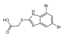 2-[(4,6-dibromo-1H-benzimidazol-2-yl)sulfanyl]acetic acid结构式