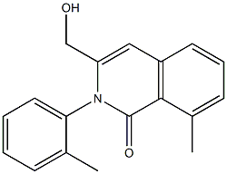 3-(hydroxymethyl)-8-methyl-2-(o-tolyl)isoquinolin-1(2H)-one结构式