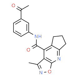 N-(3-Acetylphenyl)-3-methyl-6,7-dihydro-5H-cyclopenta[b][1,2]oxazolo[4,5-e]pyridine-4-carboxamide structure