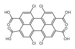 1,6,7,12-tetrachloroperylene-3,4,9,10-tetracarboxylic acid Structure