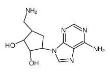 (1R,2R,3R,5R)-3-(aminomethyl)-5-(6-aminopurin-9-yl)cyclopentane-1,2-diol Structure