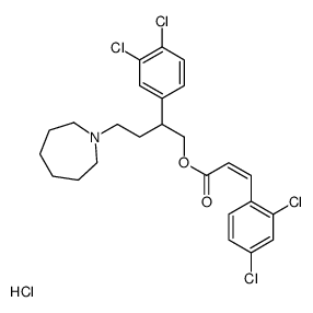 [4-(azepan-1-yl)-2-(3,4-dichlorophenyl)butyl] (E)-3-(2,4-dichlorophenyl)prop-2-enoate,hydrochloride结构式
