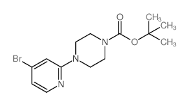4-(4-溴吡啶-2-基)哌嗪-1-羧酸叔丁酯结构式