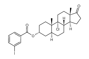 3α-m-Iodobenzoyloxy-9α-chloro-5α-androstan-17-one Structure
