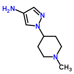 1-(1-Methyl-4-piperidinyl)-1H-pyrazol-4-amine structure