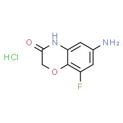 6-amino-8-fluoro-2H-1,4-benzoxazin-3(4H)-one(SALTDATA: HCl) structure